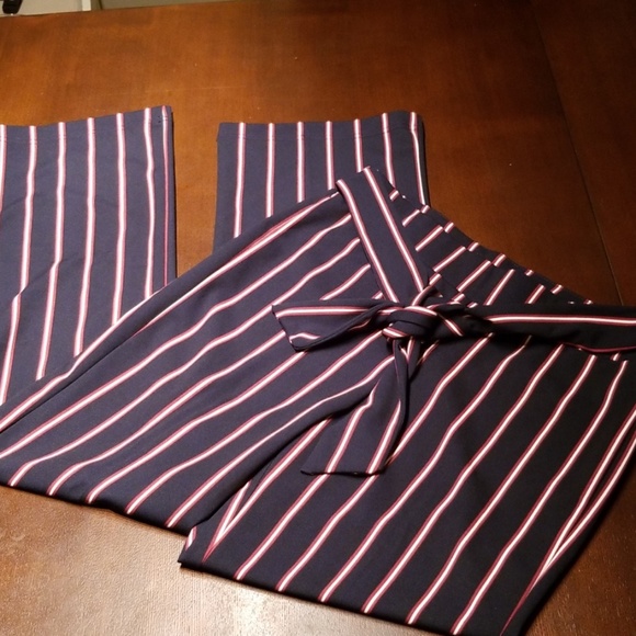 Body by Us Pants - 🆕️Large Navy striped palazzo pants